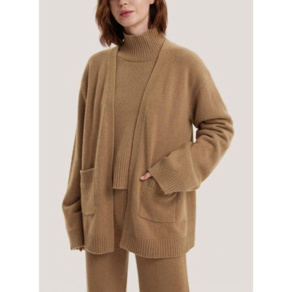 MINNIEROSE Brown Stretch Long Sleeve Sweater M